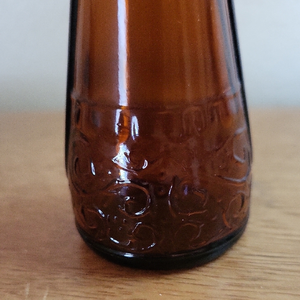 Mrs Butterworth mini syrup Amber Glass Bottle with Metal Cap - Vintage - Picture 3 of 12